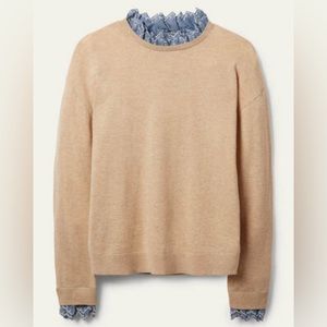 Gorgeous Boden Lydia Chambray Sweater Jumper Lace Sz 10 $138